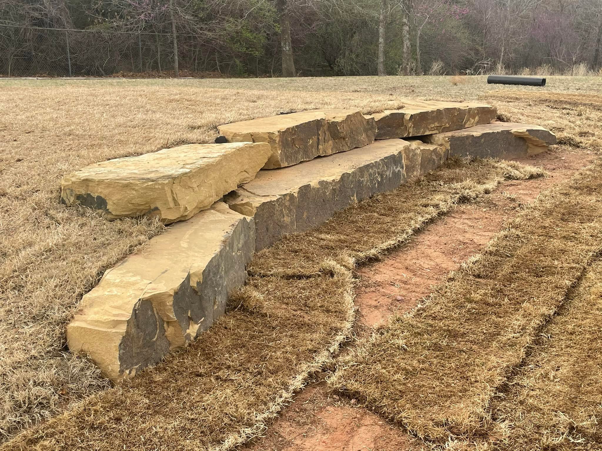 Large Boulder Retaining Wall